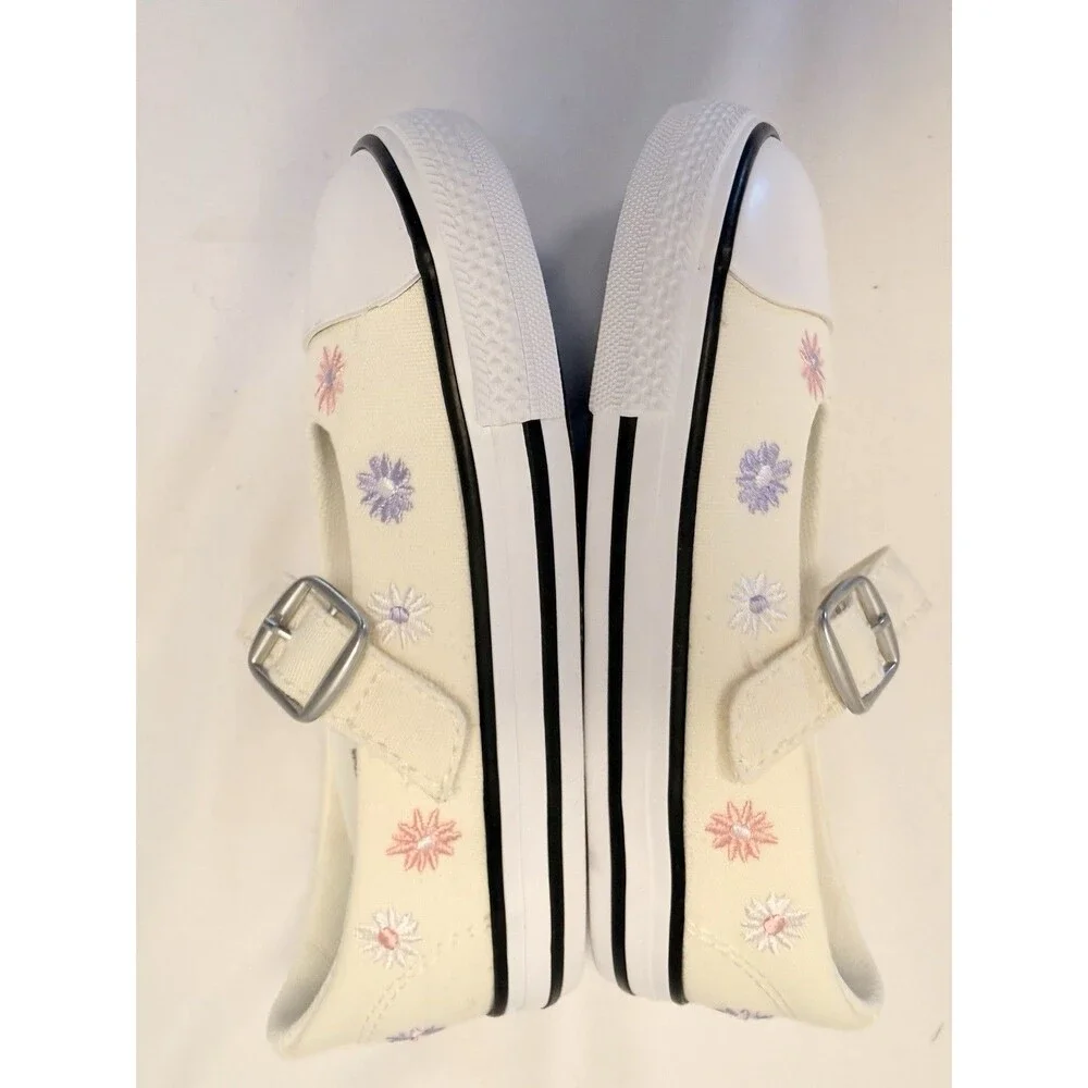CONVERSE Chuck Taylor All Star Dainty Mary Jane Toddler Size 8 Cream Floral